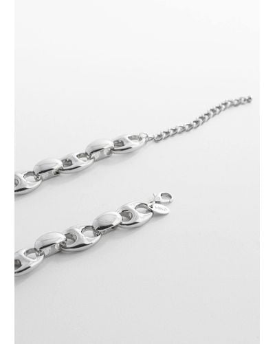 Mango Link Chain Necklace - Grey