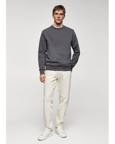 Mango Lightweight Cotton Sweatshirt Dark - Grey