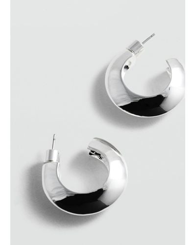 Mango Hoop Earrings - White