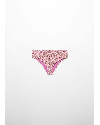 Mango High-waisted Floral Bikini Bottom - Pink