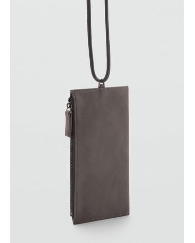 Mango Mini Shoulder Bag Card Holder - Grey