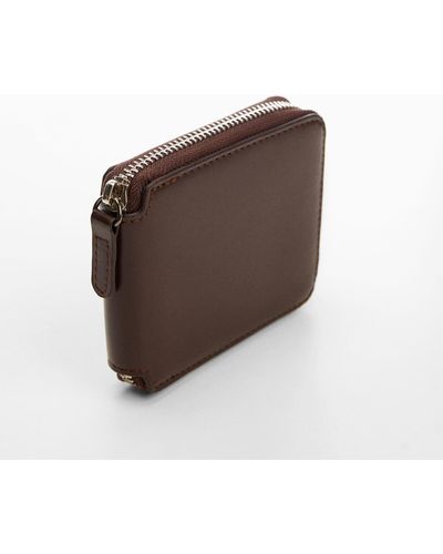 Mango Anti-contactless Card Holder Wallet - Brown