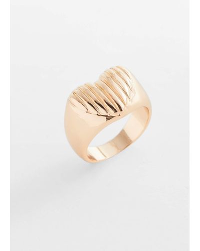 Mango Heart Ring - White