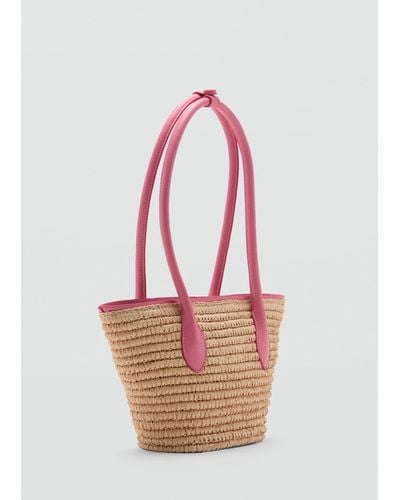 Mango Natural Fibre Carrycot Bag Bubblegum - Pink