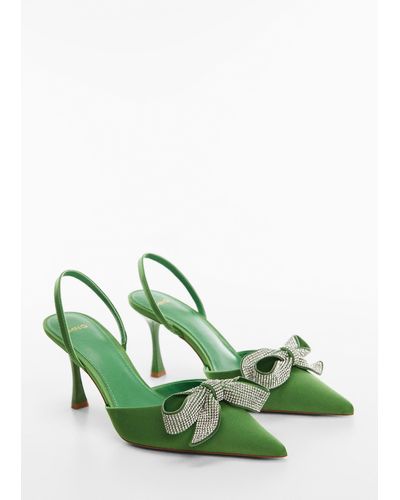 Mango Bow-heeled Shoes - Green