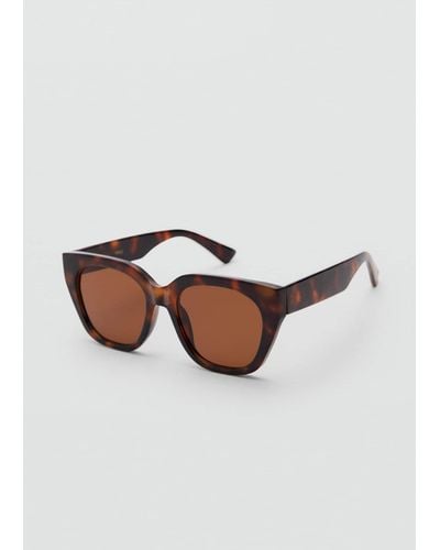 Mango Squared Frame Sunglasses - Brown