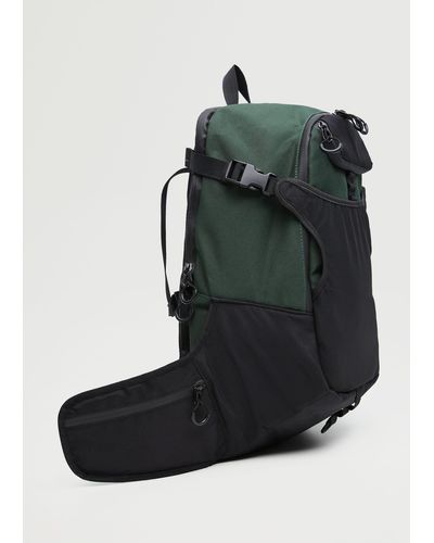 Mango Multifunctional Contrasting Backpack Dark - Green