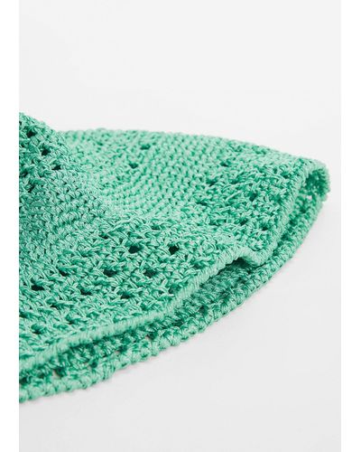 Mango Crochet Bucket Hat - Green