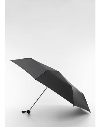 Mango Plain Folding Umbrella - Black