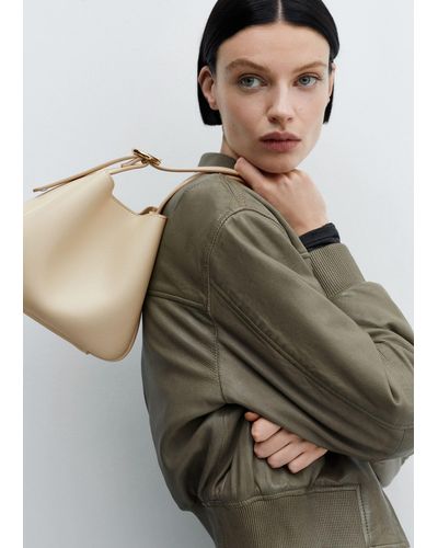 Mango Shoulder Bag With Buckle Off - White