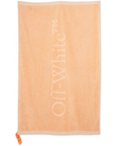 Off-White c/o Virgil Abloh Bookish Shower Towel, , 100% Cotton - Natural