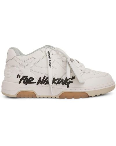 Off-White c/o Virgil Abloh Off- Out Of Office 'For Walking' Leather Trainers, /, 100% Leather - White