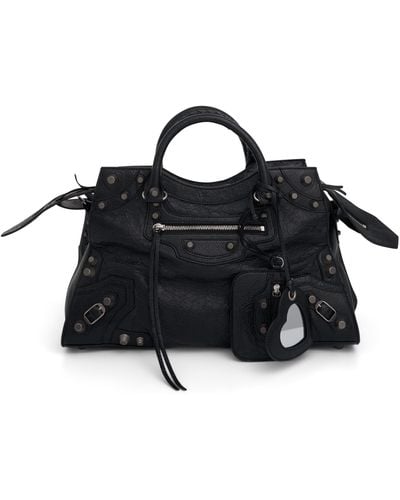 Balenciaga Neo Cagole City Handbag, , 100% Lambskin - Black
