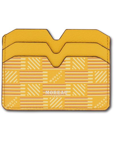 Moreau Credit Card Wallet 4 Cc, , 100% Leather - Yellow