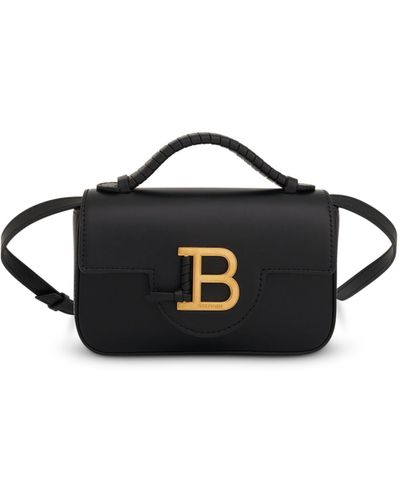 Balmain B-Buzz Calfskin Mini Shoulder Bag, , 100% Calfskin - Black