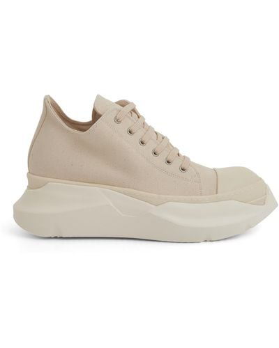 Rick Owens Drkshdw Abstract Low Denim Trainers, , 100% Calf Leather - Natural