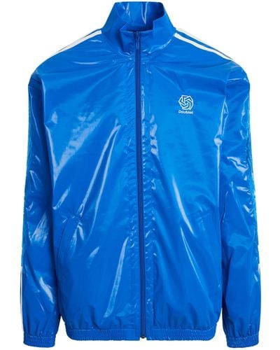 Doublet Laminate Track Jacket, Long Sleeves, , 100% Polyester, Size: Medium - Blue