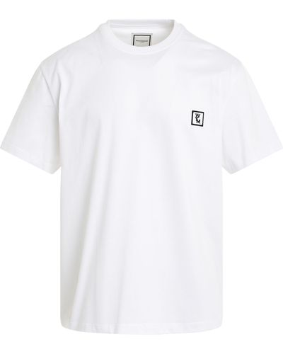WOOYOUNGMI Wym Patch Logo T-Shirt, /, 100% Cotton - White