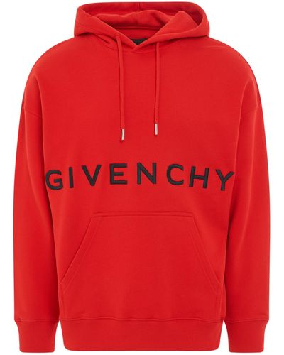 Givenchy Slim Fit Hoodie, Long Sleeves, , 100% Cotton - Red