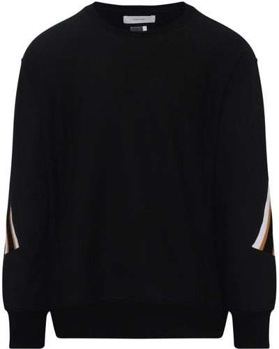 Facetasm Long Sleeves Sweater Rib Xxl Sweater, Round Neck, , 100% Cotton - Black