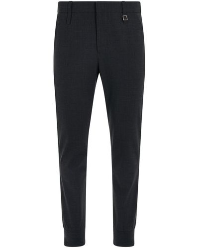 WOOYOUNGMI Elasticated Cuff Suit Pants, , 100% Polyester - Black