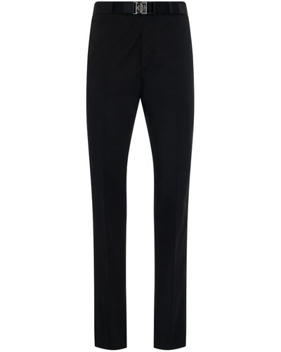 Givenchy Casual Nylon With Belt Pants, , 100% Polyester - Black