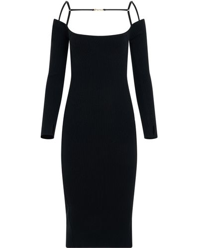 Jacquemus Sierra Long Sleeve Dress - Black