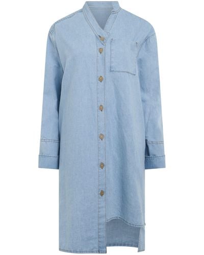 Loewe Asymmetric Shirt Dress - Blue