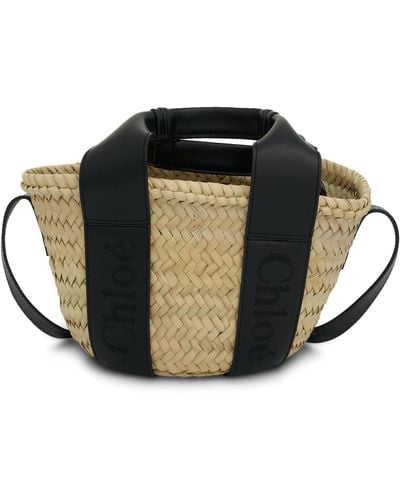 Chloé Sense Small Basket, , 100% Leather - Black