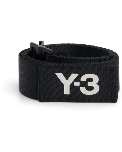 Y-3 Classic Logo Belt, , 100% Polyester, Size: Medium - Black