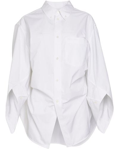 Balenciaga Wing Twisted Shirt, , 100% Cotton - White
