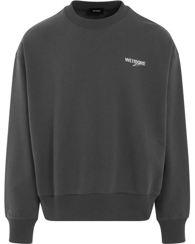 we11done Basic 1506 Logo Sweatshirt, Long Sleeves, , 100% Cotton, Size: Large - Gray