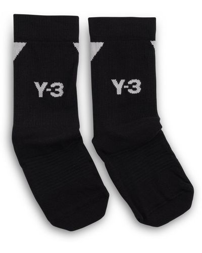 Y-3 Logo High Socks, , 100% Cotton - Black