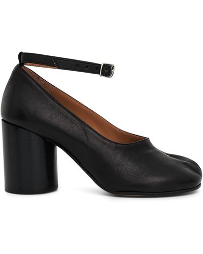Maison Margiela Tabi 8Cm Heel Court Shoes, , 100% Calf Leather - Black