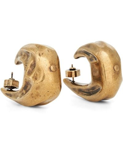 Khaite Olivia Medium Hoop Earrings, Antique, 100% 18 Karat Plated Brass - Metallic