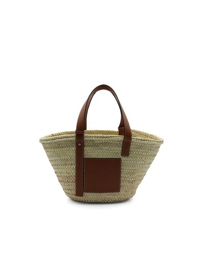 Loewe Medium Basket Bag, , 100% Calfskin Leather - Green
