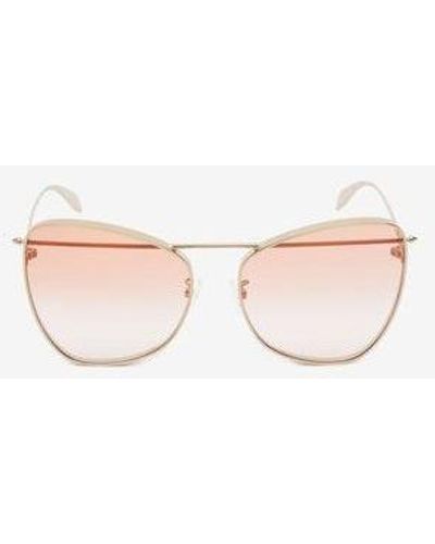 Alexander McQueen Cat Eye Frame Sunglasses - Pink