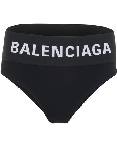 Balenciaga 'Uw Wide Elastic Brief, , 100% Cotton, Size: Small - Black