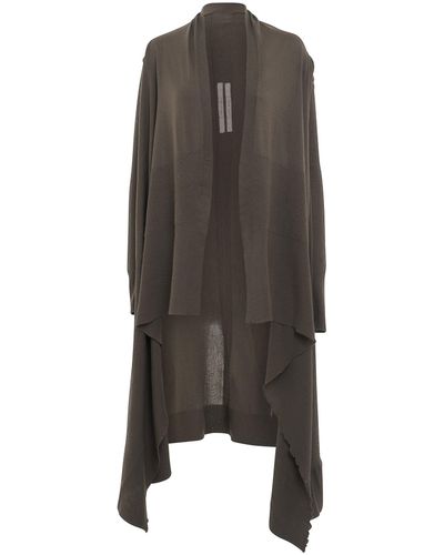 Rick Owens Long Wrap Cardigan in Black | Lyst UK