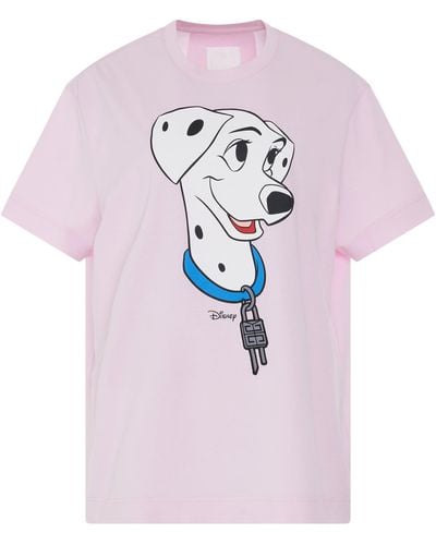 Givenchy 'Disney 101 Dalmatians Perdita T-Shirt, Light, 100% Cotton, Size: Small - Pink