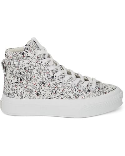 Givenchy Disney 101 Dalmatians City High Sneakers, /, 100% Leather - Gray
