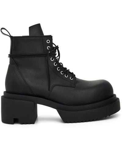 Rick Owens Low Army Bogun Boots, , 100% Calf Leather - Black