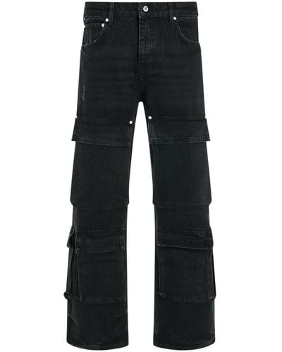 Represent R3Ca Cargo Denim Trousers, , 100% Cotton - Black