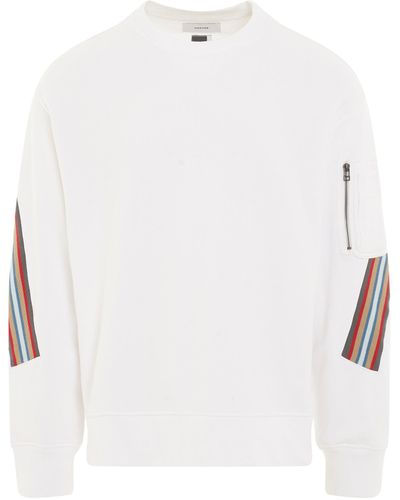 Facetasm Rib Xxl Sweatshirt, Round Neck, Long Sleeves, , 100% Cotton - White