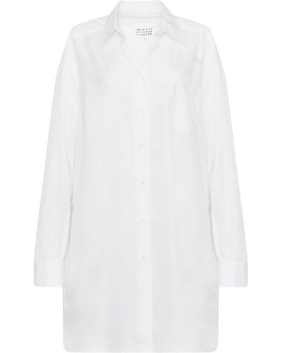 Maison Margiela Oversize Cotton Shirt Dress, , 100% Cotton - White