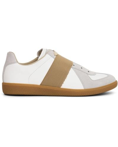 Maison Margiela Replica Trainers With Elastic Band, /Nude, 100% Cotton - White
