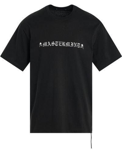 Mastermind Japan 'Reflective Skull Logo Regular T-Shirt, Short Sleeves, , 100% Cotton, Size: Small - Black