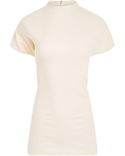 Khaite Helene Top, Short Sleeves, , 100% Cotton - White