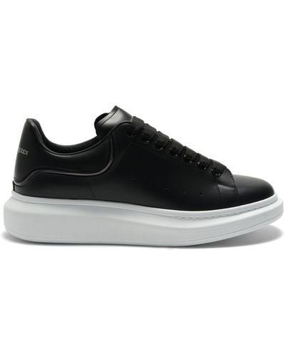 Alexander McQueen Larry Oversized Sneakers, /Fume, 100% Calf Leather - Black