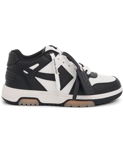 Off-White c/o Virgil Abloh Out Of Office Leather Sneaker In Black/white